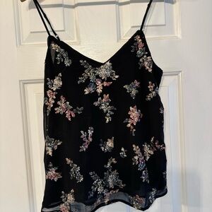 Banana Republic beaded silk camisole, Small Tall, new with tags